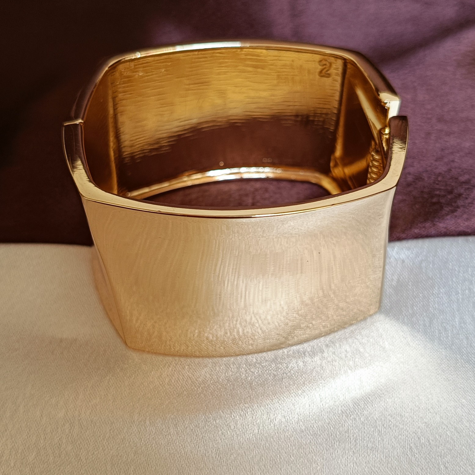 JJ Gold-Plated Wide Cuff Sleek Minimalist Design