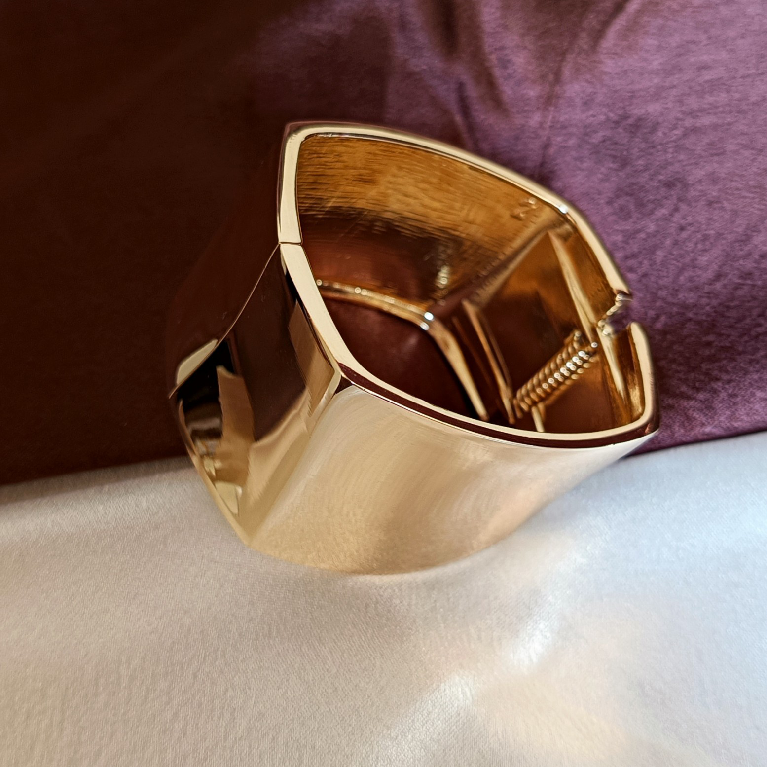 JJ Gold-Plated Wide Cuff Sleek Minimalist Design