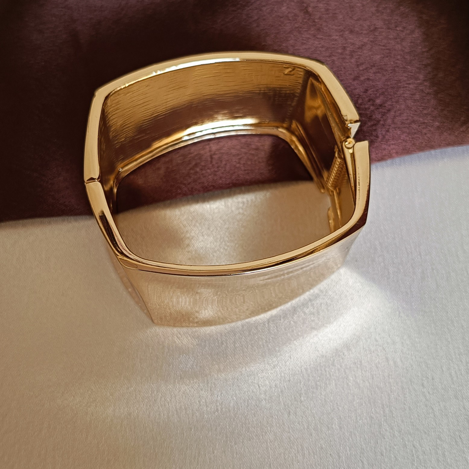 JJ Gold-Plated Wide Cuff Sleek Minimalist Design