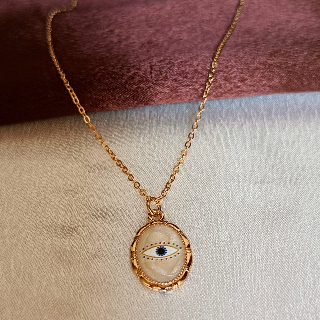 JJ Gold Evil Eye Pendant Necklace – Protection Charm Design