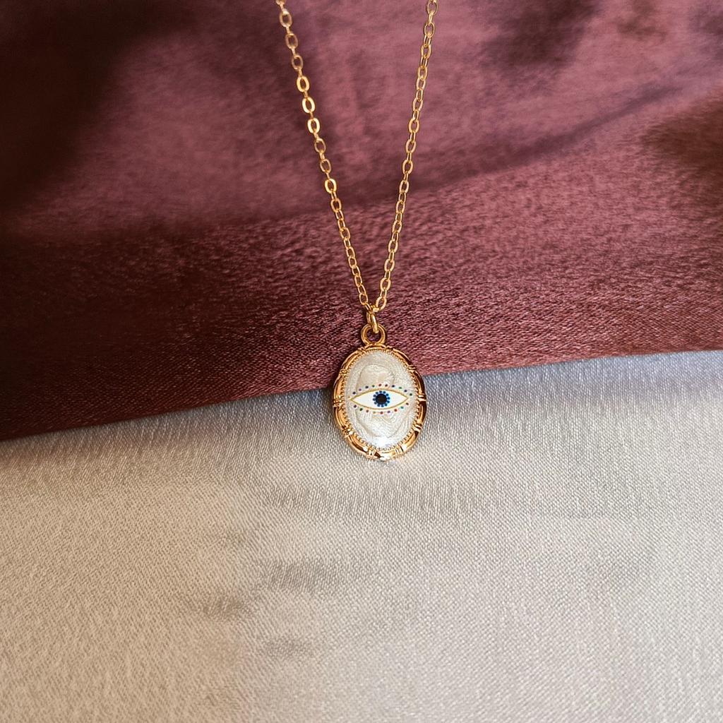 JJ Gold Evil Eye Pendant Necklace – Protection Charm Design