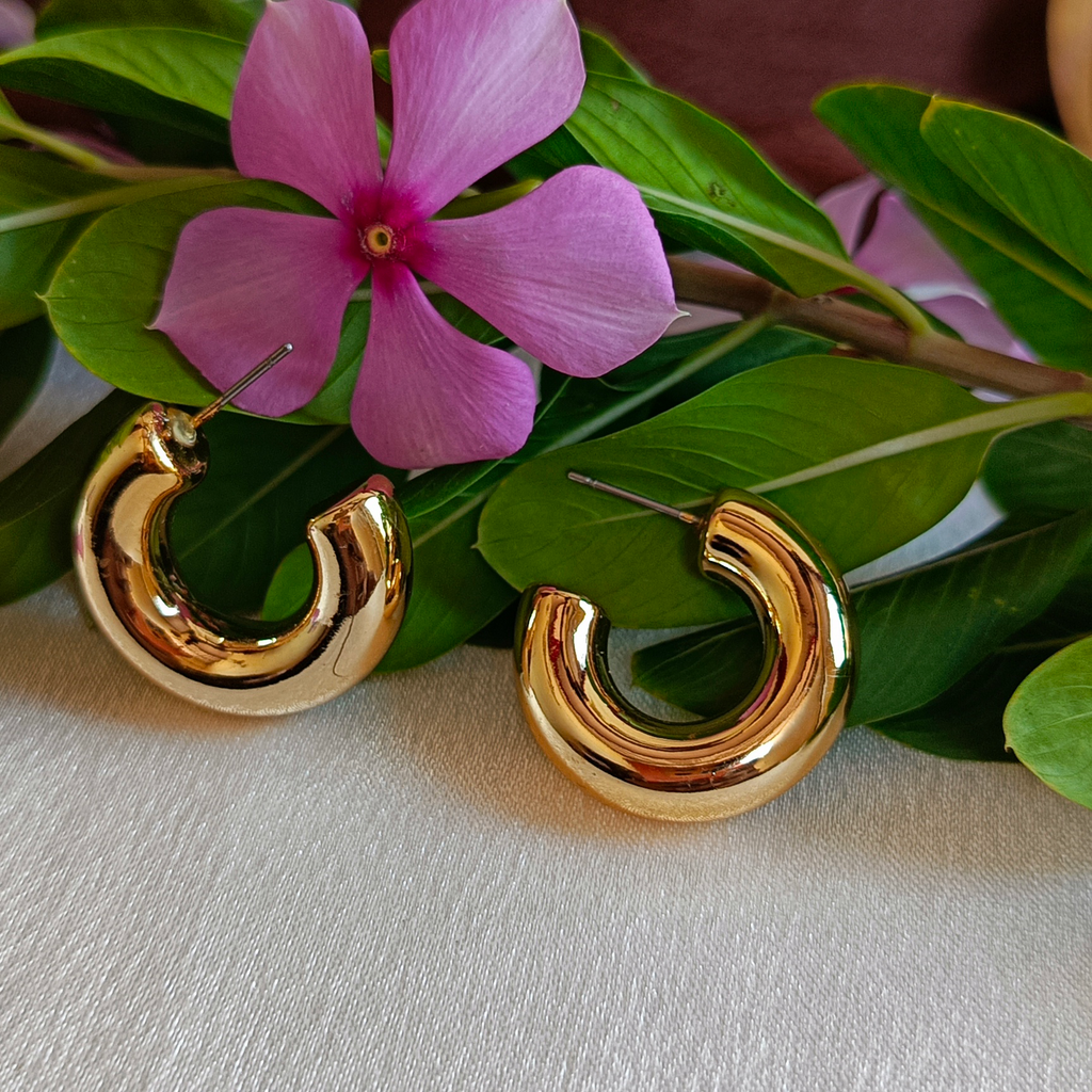JJ Gold Plated Hoop Earrings – Golden Vibe Design