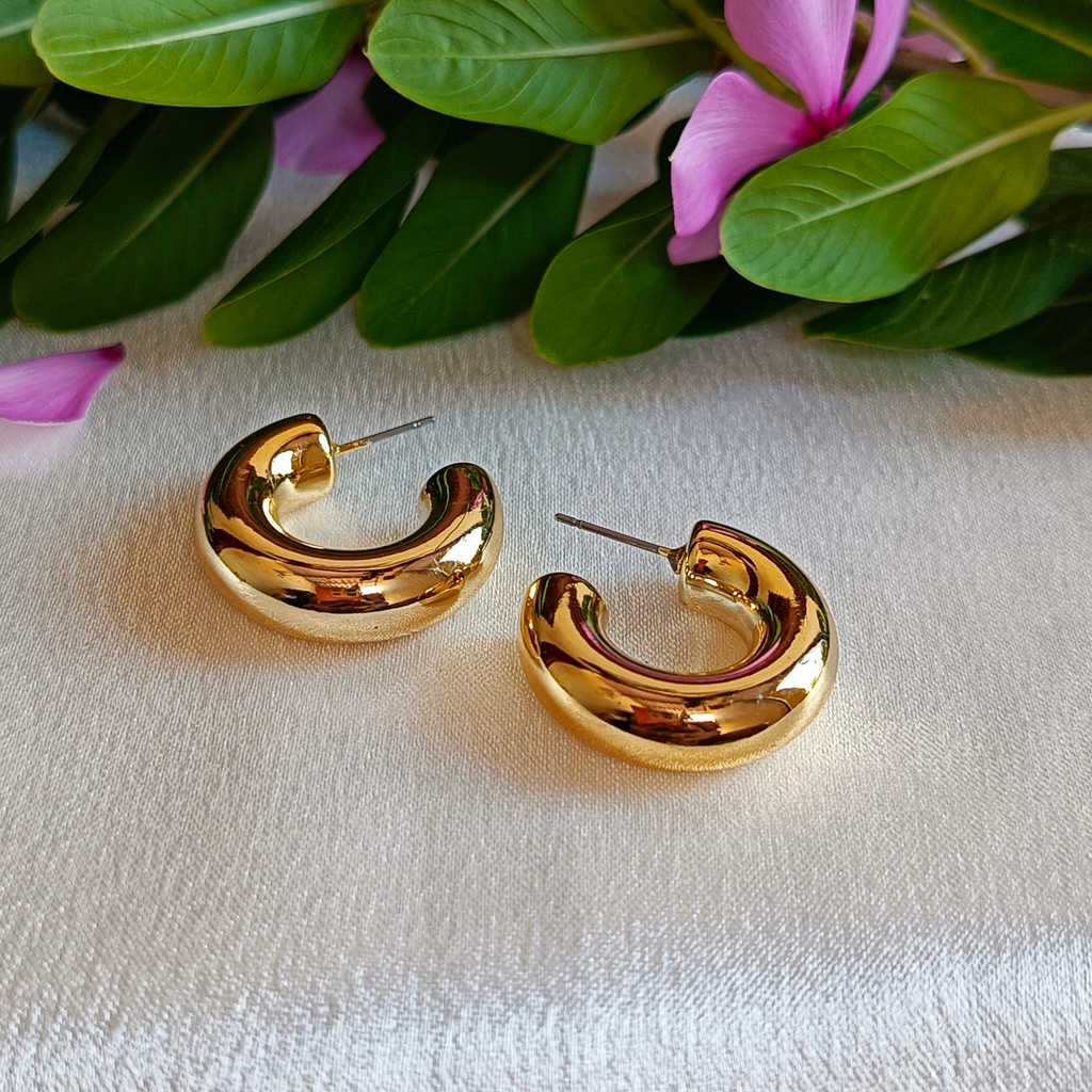 JJ Gold Plated Hoop Earrings – Golden Vibe Design