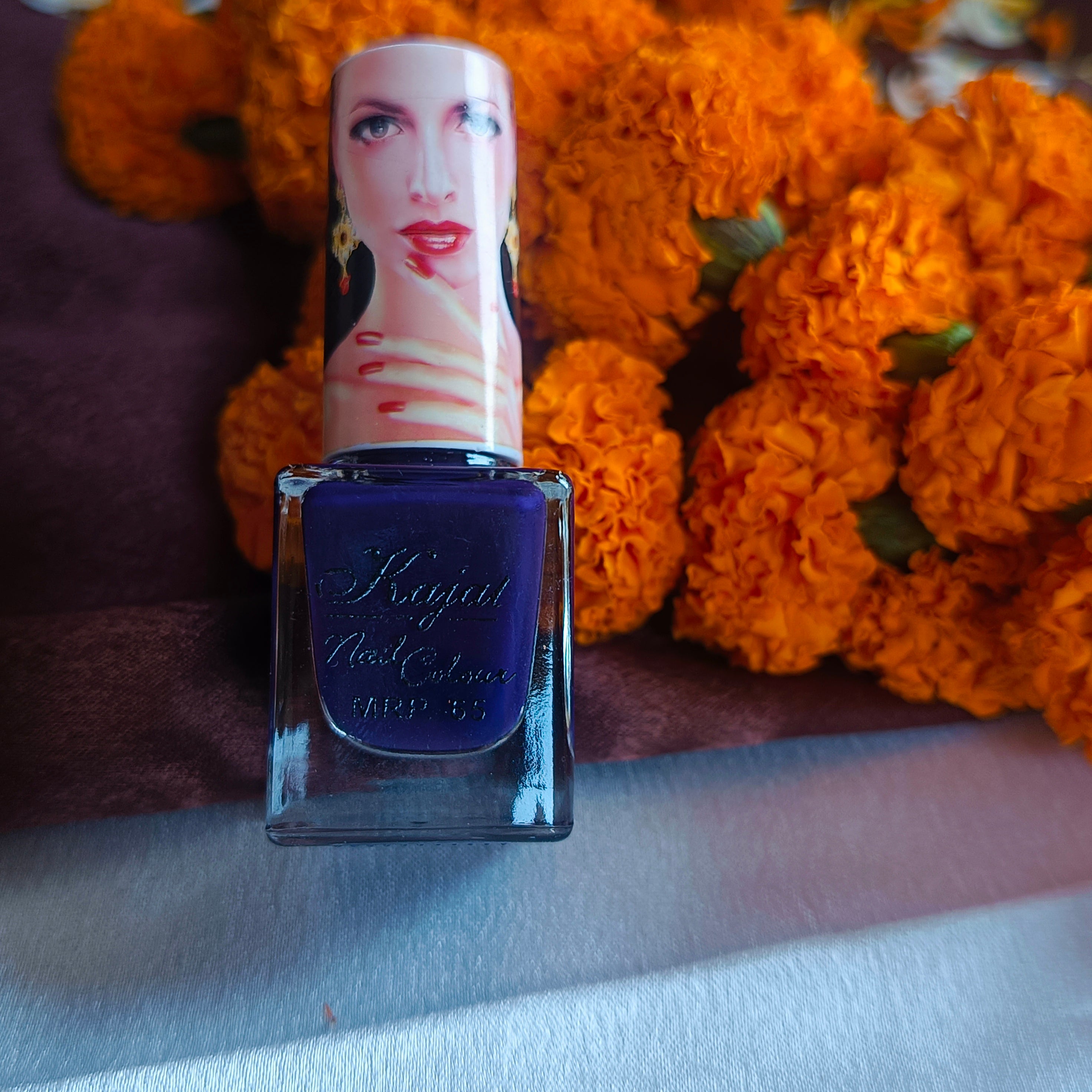 JJ Sapphire Blue Nail Polish Chrome Shine