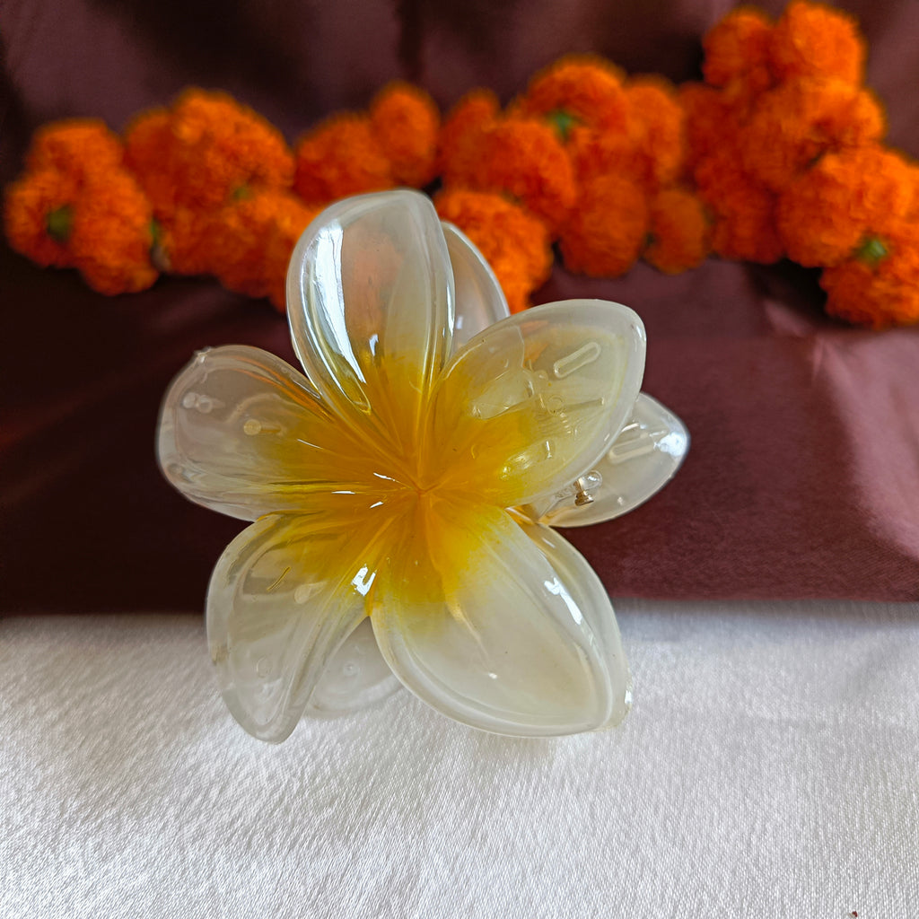 JJ Pink Acrylic Hair Claw Floral Bloom in 6 colours