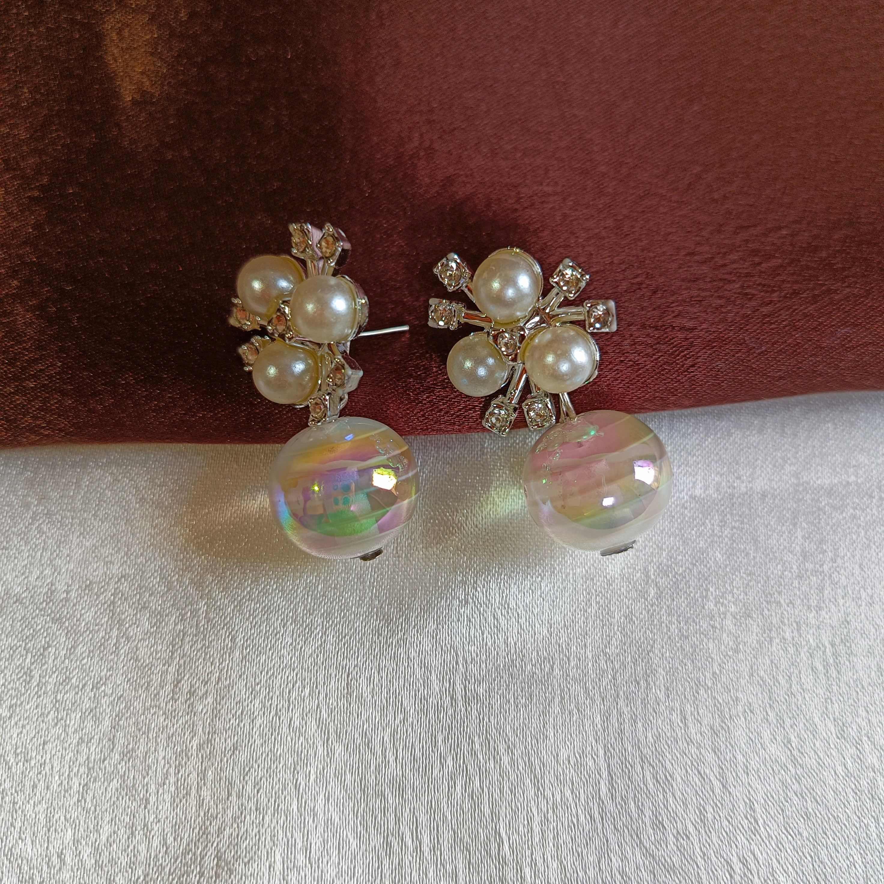 JJ Pearl & Crystal Drop Earrings – Aurora Elegance Design