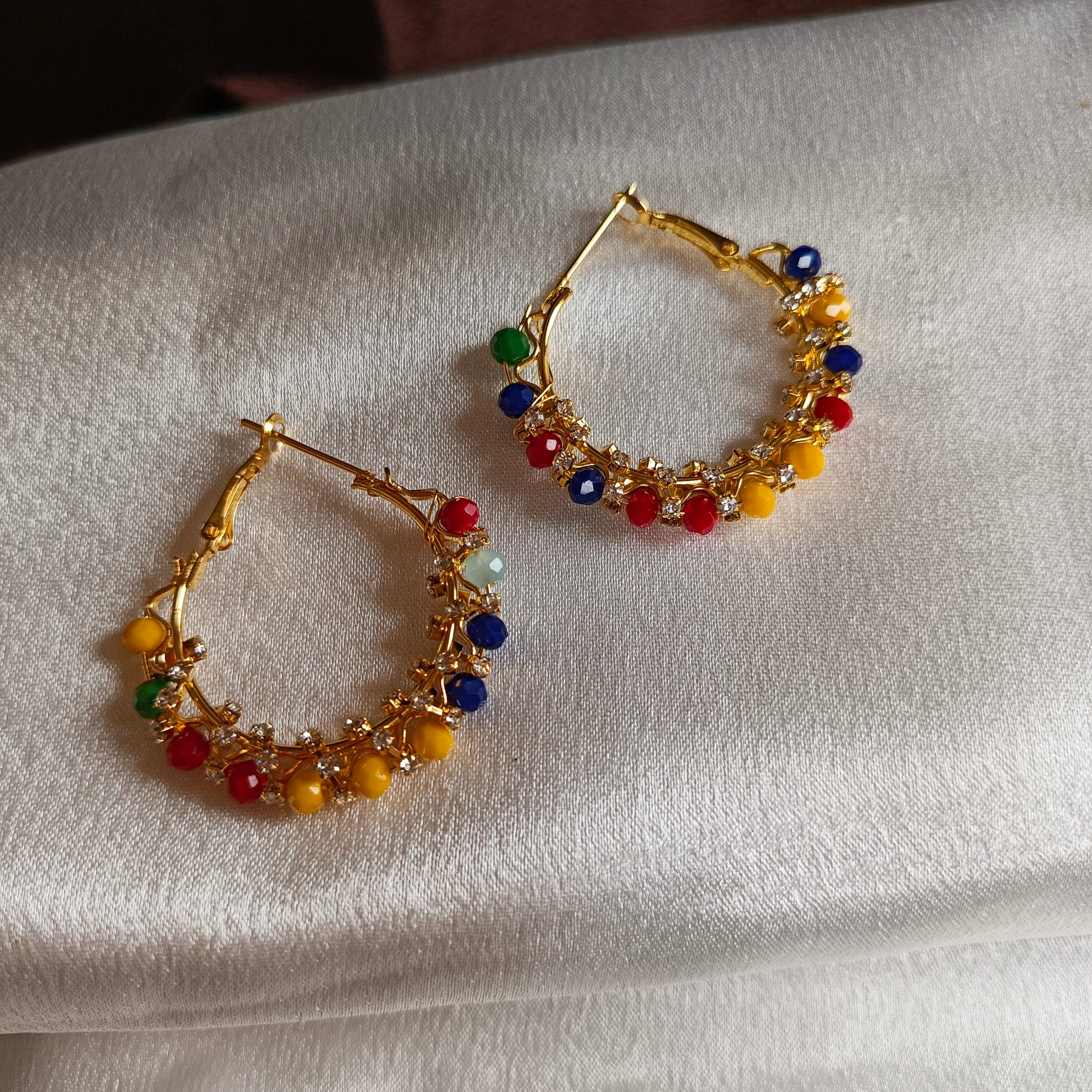JJ Multicolor Hoop Earrings – Festive Fiesta Design